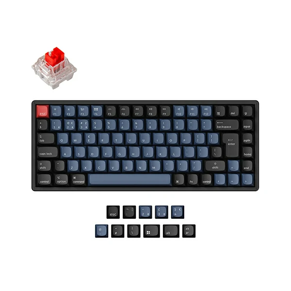 K2 Pro QMK VIA Wireless Mechanical Keyboard ISO Layout Collection hot swappable red alum