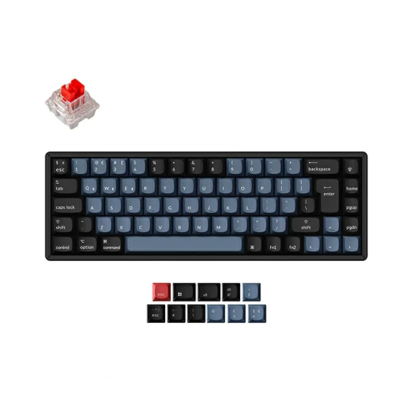 K6 Pro QMK VIA Wireless Mechanical Keyboard ISO Layout Collection HS RGB ALUM red