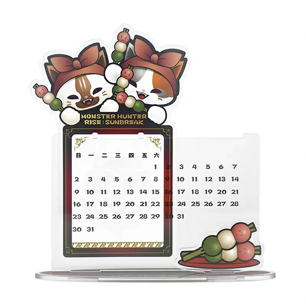 Monster Hunter Rise Sunbreak Acrylic Desk Calendar